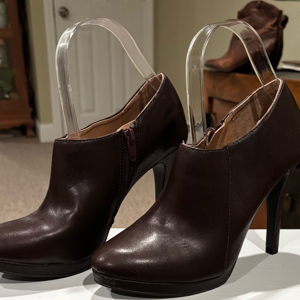 Merona Dark Brown Heeled Ankle Booties